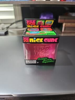 NIB VIRAL Nee Doh Nice Cube - Super Solid Squish! (Pink)- AUTHENTIC
